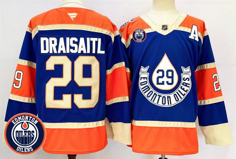 Men Edmonton Oilers #29 Draisaitl Blue Fanatics 2025 NHL Jersey style 1->edmonton oilers->NHL Jersey